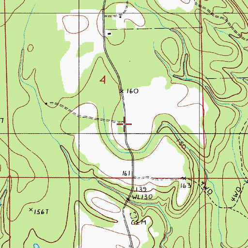 Topographic Map of Pernell Church, AL