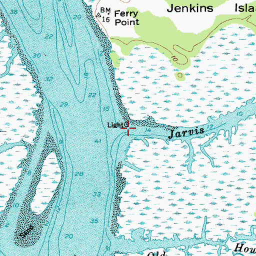 Topographic Map of Jarvis Creek, SC