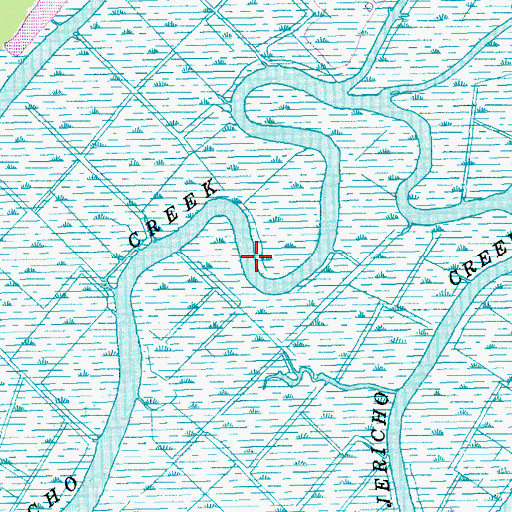 Topographic Map of Jericho Creek, SC