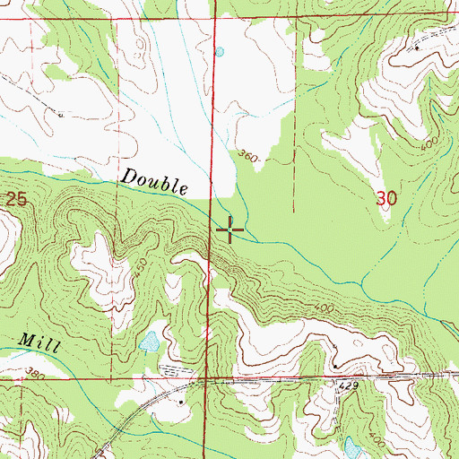 Topographic Map of Perote Creek, AL