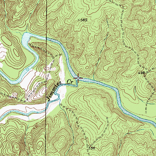 Topographic Map of Jimmies Creek, SC
