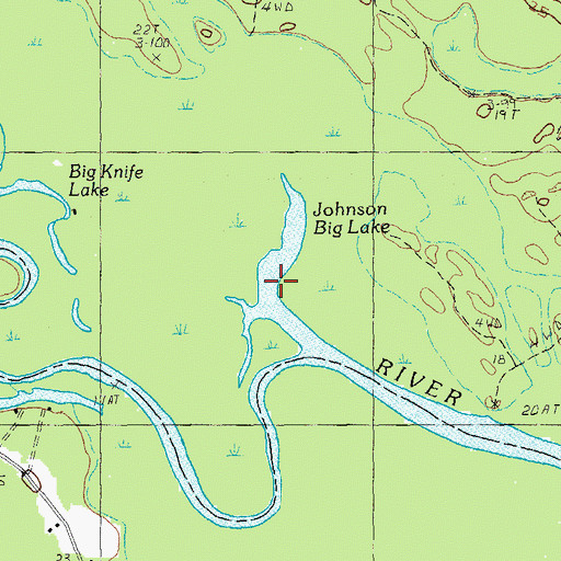 Topographic Map of Johnson Big Lake, SC