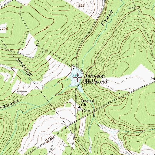 Topographic Map of Johnson Millpond, SC