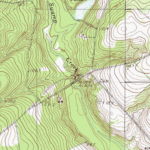 Topographic Map of Johnsons Pond, SC
