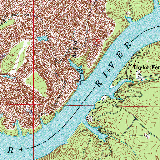 Topographic Map of Perry Branch, AL