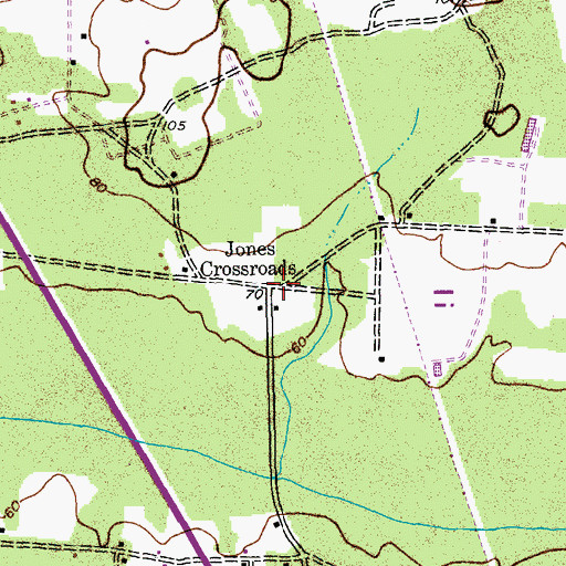 Topographic Map of Jones Crossroads, SC