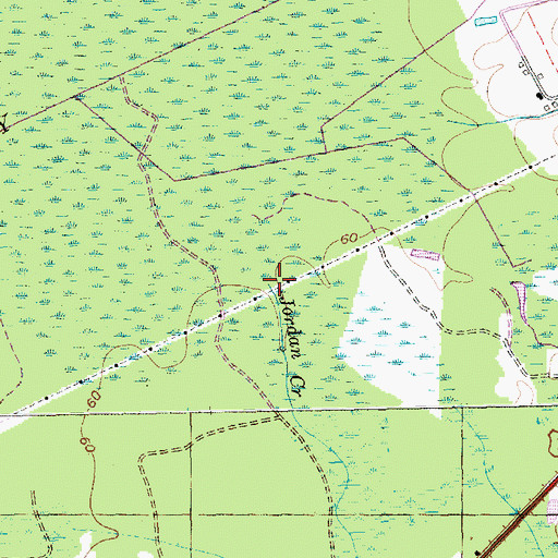Topographic Map of Jordan Creek, SC