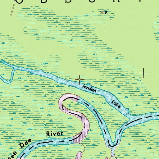 Topographic Map of Jordan Lake, SC