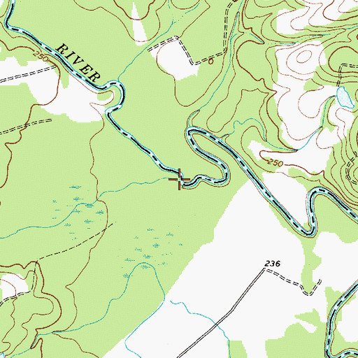 Topographic Map of Jumping Gully, SC