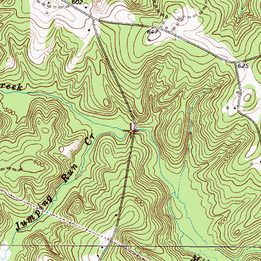Topographic Map of Jumping Run Creek, SC