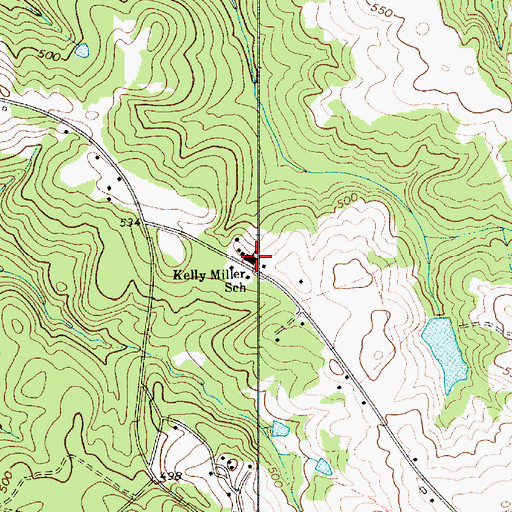 Topographic Map of Kelly Miller School, SC