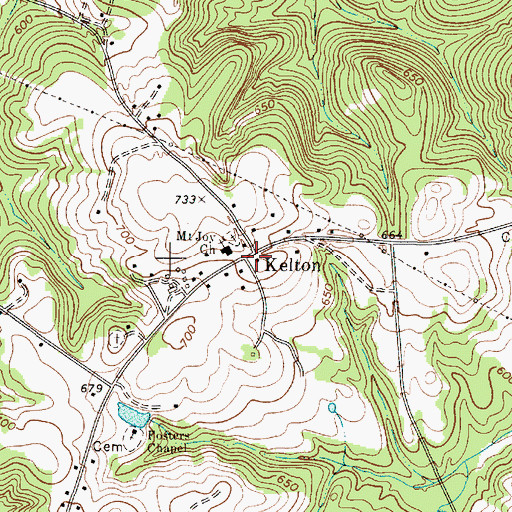 Topographic Map of Kelton, SC