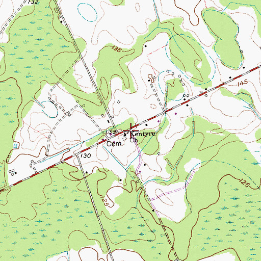 Topographic Map of Kentyre Church, SC