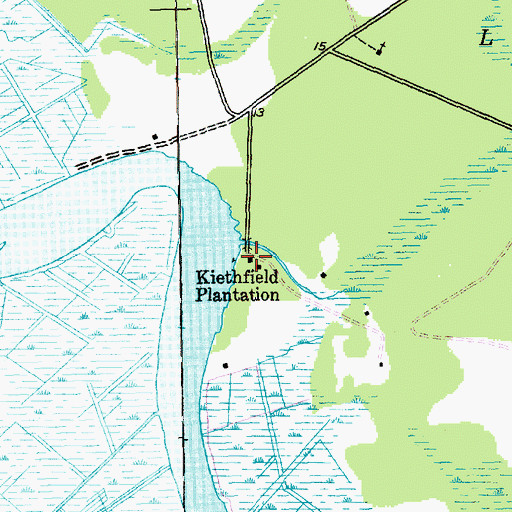 Topographic Map of Kiethfield Plantation, SC