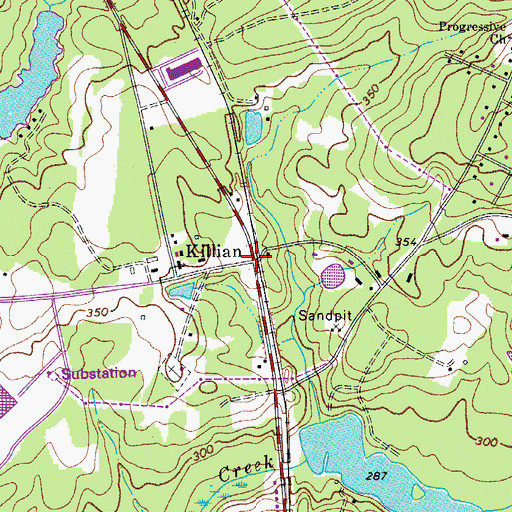 Topographic Map of Killian, SC