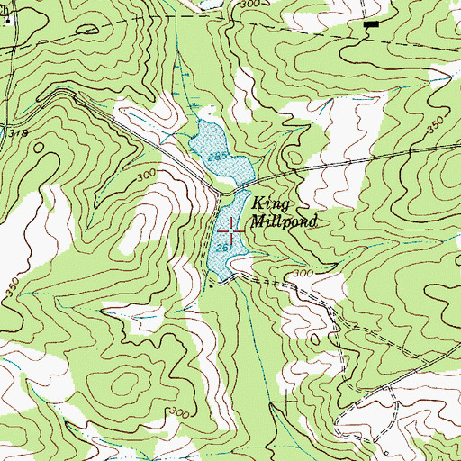 Topographic Map of King Millpond, SC