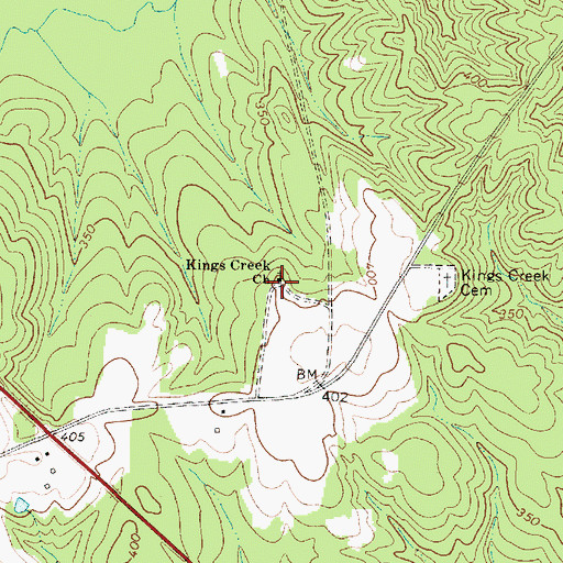 Topographic Map of Kings Creek Church, SC