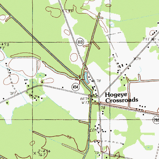 Topographic Map of Kingstree Swamp Canal, SC