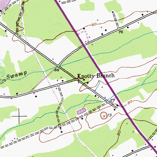 Topographic Map of Knotty Branch, SC