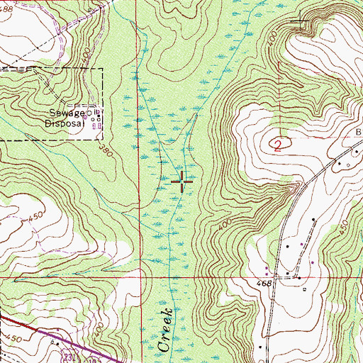 Topographic Map of Persimmon Branch, AL