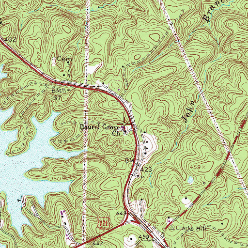 Topographic Map of Laurel Grove Church, SC