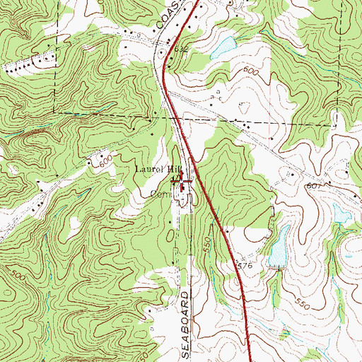 Topographic Map of Laurel Hill Church, SC