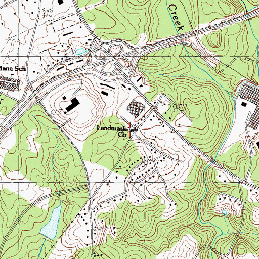 Topographic Map of Landmark Church, SC