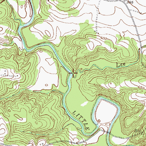 Topographic Map of Lee Creek, SC