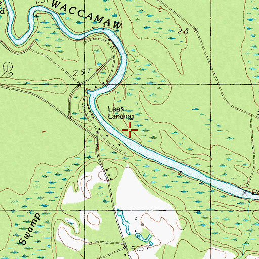 Topographic Map of Lees Landing, SC