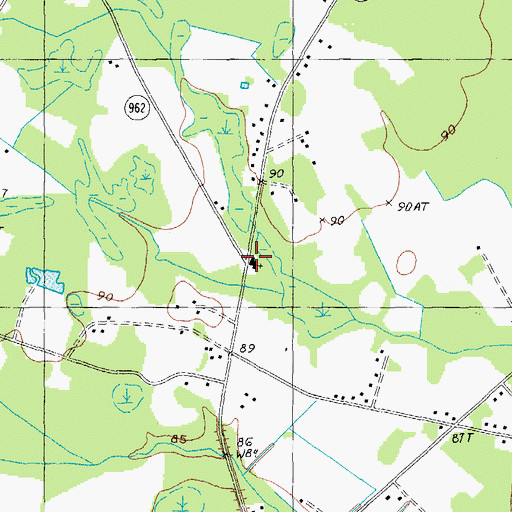 Topographic Map of Lee Tabernacle, SC