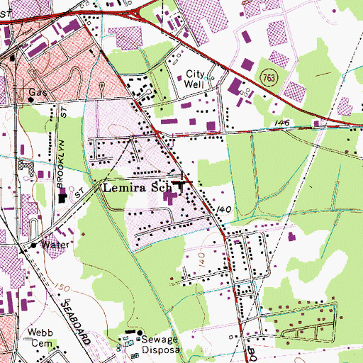 Topographic Map of Lemira School, SC