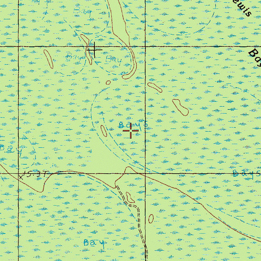 Topographic Map of Lewis Ocean Bay, SC