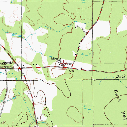 Topographic Map of Liberty Church, SC