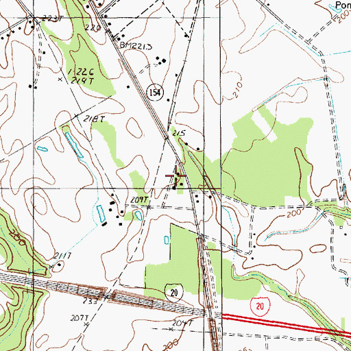 Topographic Map of Liberty Church, SC