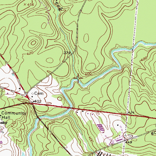 Topographic Map of Lick Creek, SC