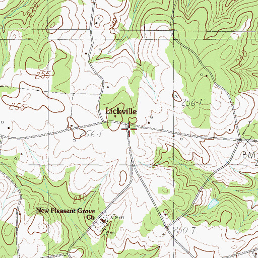 Topographic Map of Lickville, SC