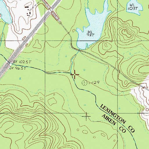 Topographic Map of Lightwood Knot Creek, SC