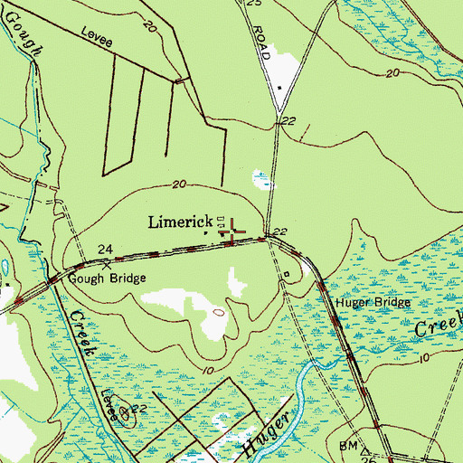 Topographic Map of Limerick, SC