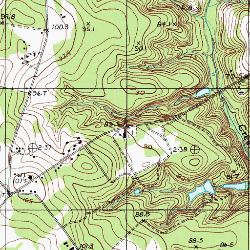 Topographic Map of Limestone Church, SC