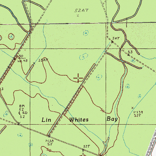 Topographic Map of Lin Whites Bay, SC