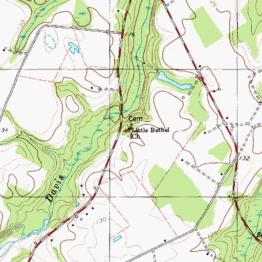 Topographic Map of Little Bethel Church, SC