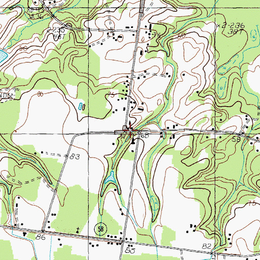 Topographic Map of Little Bethel Church, SC
