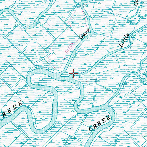 Topographic Map of Little Carr Creek, SC