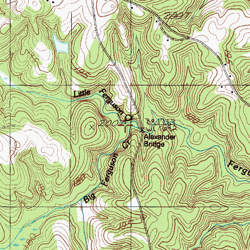 Topographic Map of Little Ferguson Creek, SC
