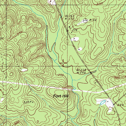 Topographic Map of Little Flat Rock Creek, SC