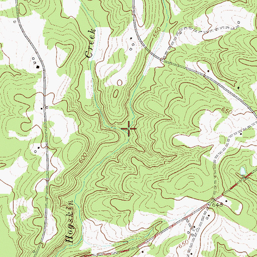 Topographic Map of Little Hogskin Creek, SC