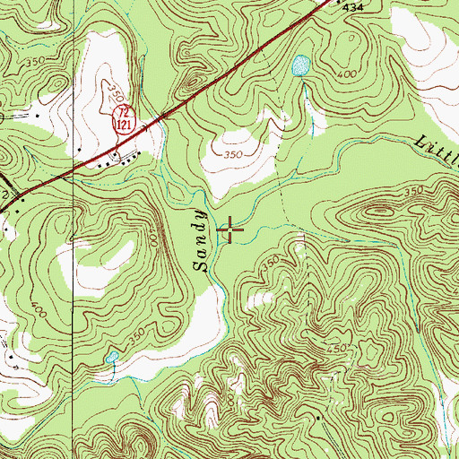 Topographic Map of Little Sandy River, SC