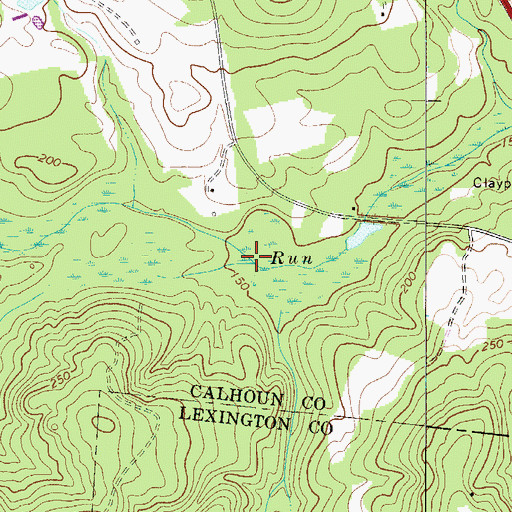 Topographic Map of Little Sandy Run, SC