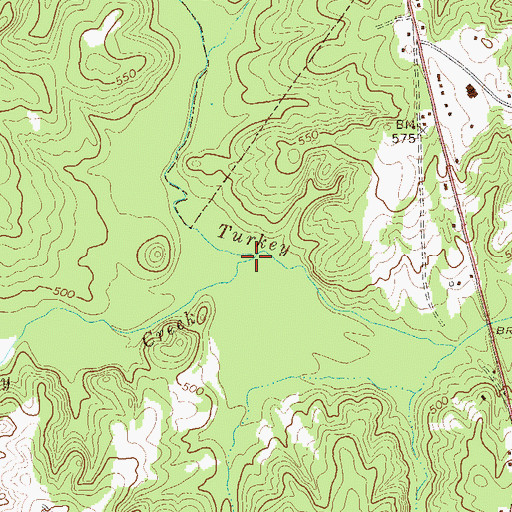 Topographic Map of Little Turkey Creek, SC