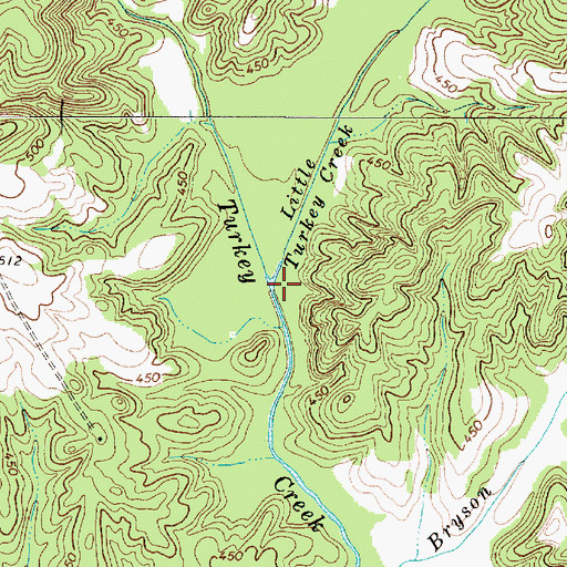 Topographic Map of Little Turkey Creek, SC